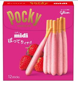 日本零食固力果Glicopockymidi草莓巧克力百奇饼干棒