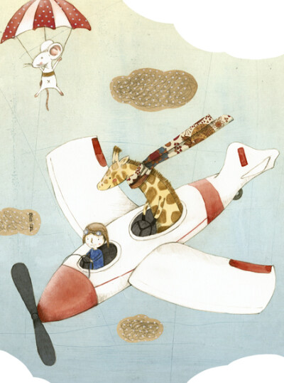 Judith Loske，德国自由插画师，1988年出生，目前主要为儿童书籍设计插图，她的作品很可爱，主角大部分是卡通动物，给人一种安宁平静的童话感觉。http://www.xinhuiben.com/