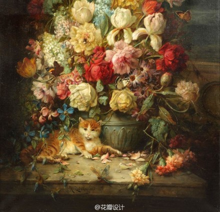 【绘画艺术】Hans Zatzka(1859-1945),奥地利画家。从维也纳艺术学院毕业后，就一直从事宗教画、寓言故事画、风俗画与人体画的创作，曾经为奥地利的许多教堂作过装饰。他的作品带有学院派绘画的精细风格，用色典雅，构图细腻。