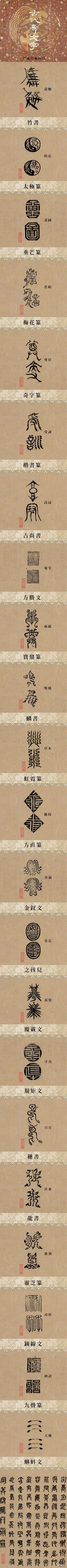 【中华精髓】古代奇文字。