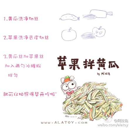 #阿拉兔的幸福素食堂#这是兔兔在去年在格尔木的一个青旅边上偶然吃到的一道菜，顿时惊艳，超简单的做法，又清口又营养~真的是随手就能做了呐~~