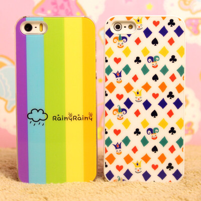 iPhones彩虹撞色小丑手机壳苹果外壳保护套