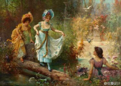 #绘画#Hans Zatzka(1859-1945),奥地利画家。从维也纳艺术学院毕业后，就一直从事宗教画、寓言故事画、风俗画与人体画的创作，曾经为奥地利的许多教堂作过装饰。他的作品带有学院派绘画的精细风格，用色典雅，构图细…