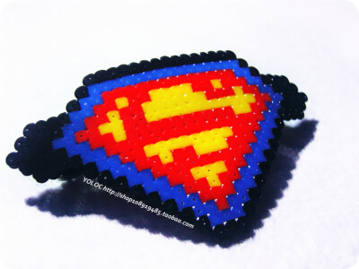 【YOLOC】原创发饰独家定制像素超人superman发夹