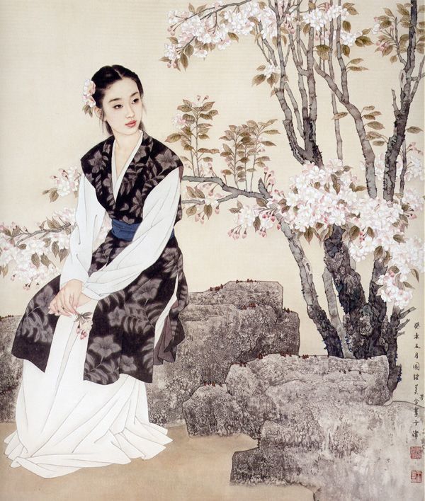 趙國(guó)經(jīng) 王美芳-------簪花仕女--...