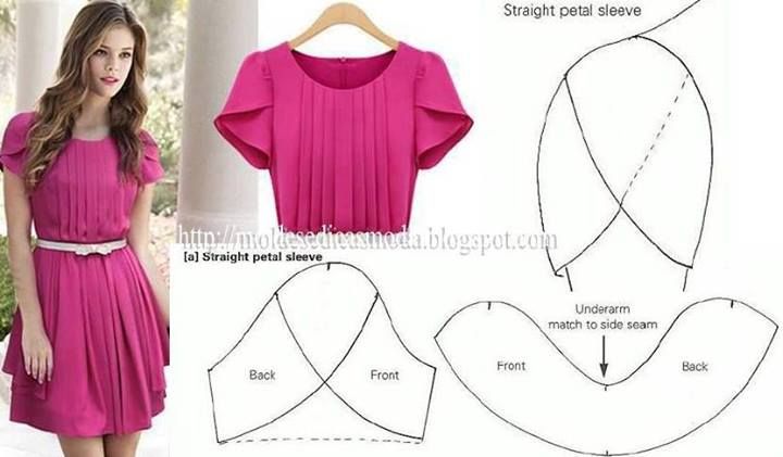 petal sleeve pattern drafting