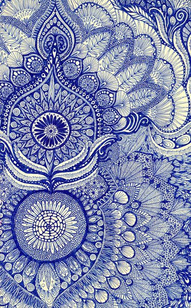 Indigo Zentangle....gorgeous!