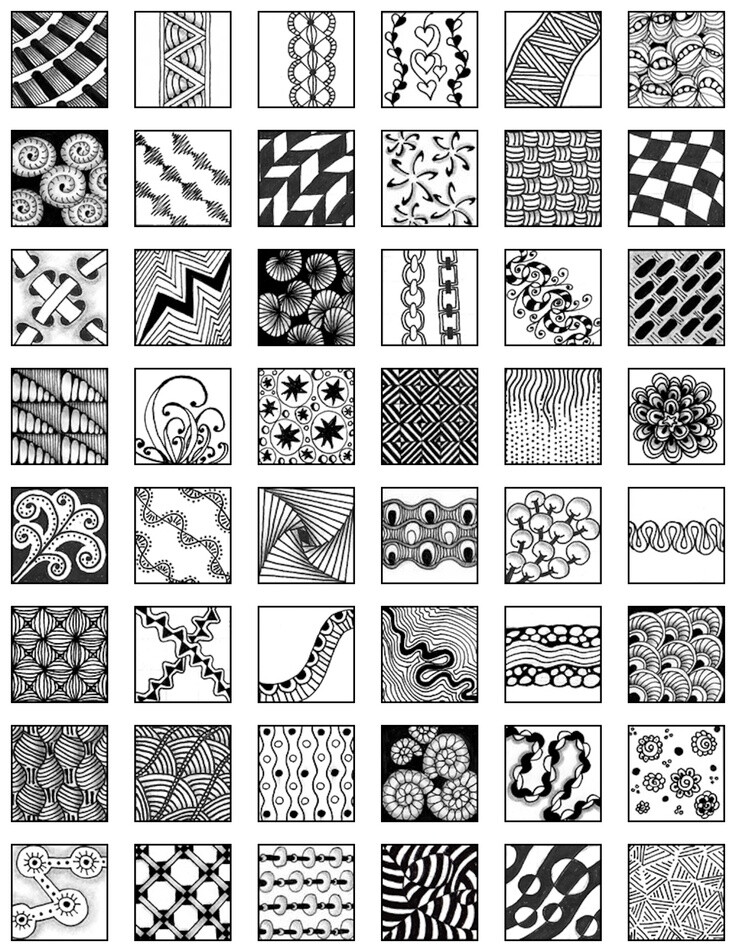 #Zentangle My Zentangle Doodle Reference Sheet #2