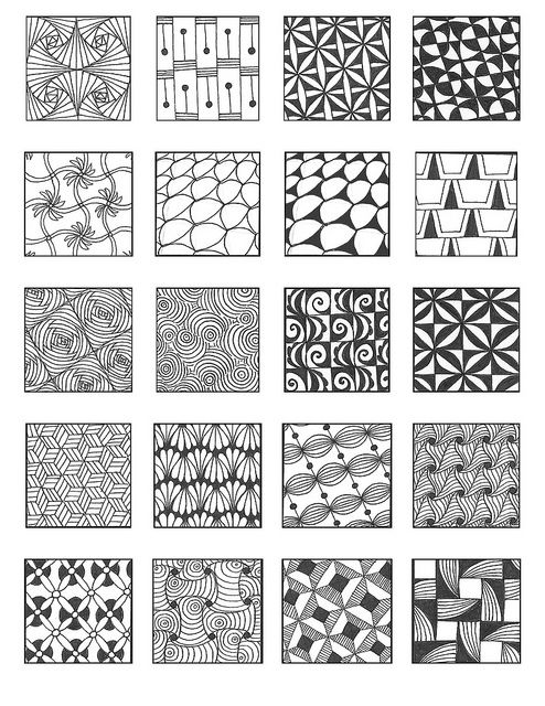 ZENTANGLE PATTERNS grid 6 | Flickr - Photo Sharing!