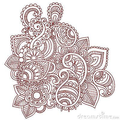 Henna Mehndi Paisley Doodle Design by Blue67, via Dreamstime