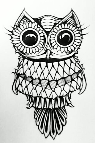 An original. One of the coolest owl drawings I have ever seen ever!!!