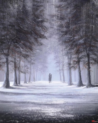 油画【雨中的浪漫曲系列】 by Jeff Rowland