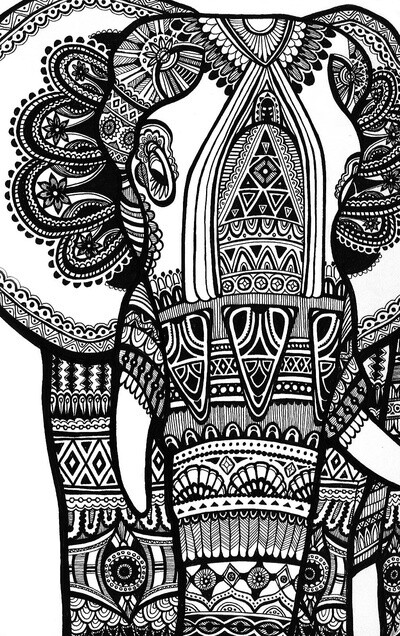 Elephant Art Print by iDEASpace | Society6
