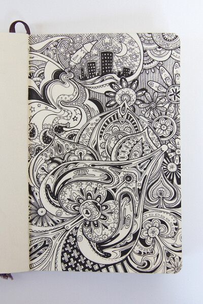 Moleskine illustration #43: 'The inner workings of the cosmos [or something]' by Major Lazor, via Flickr