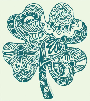 This is kinda cool ... maybe a smaller, more delicate design inside the clover? Hmmm....