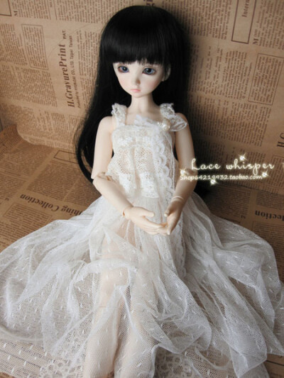 纯白蕾丝套装 1/4分 洋装 套装 休闲 娃衣衣服 BJD1/3 6分女sd 娃