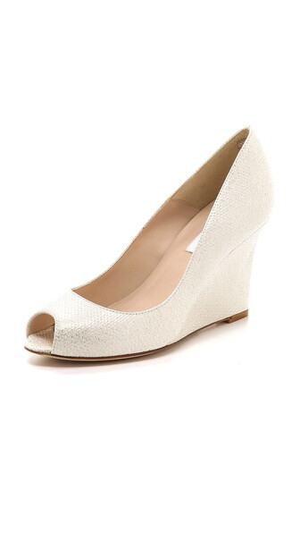 L.K. Bennett Erica Peep Toe Wedges