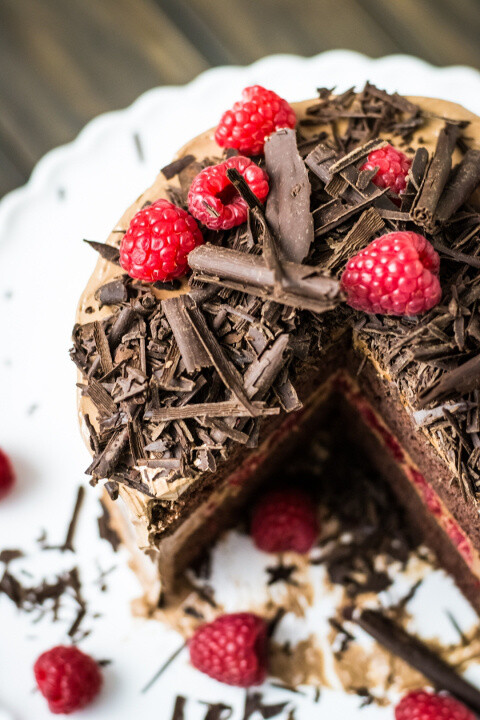 Chocolate Raspberry Cake #赏味期限#覆盆子巧克力奶油蛋糕