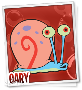 小蜗（Gary)● 海绵宝宝的宠物蜗牛，只会“猫～”地叫。拥有理解自然语言并进行沟通的能力。多数时候待在海绵宝宝的凤梨屋。● 虽然是蜗牛，但偶尔会穿布鞋，所以底部是有藏脚的；甚至曾教导海绵宝宝如何绑鞋带。● 内壳藏有海绵宝宝的我爱蟹堡T-shirt、CD播放器、小蜗的照片、吃饭用时钟及黏液。外壳附有降落伞机制。● 若是底部卡了东西会因不适而发飙咬人。讨厌洗澡。● 在梦境可以使用自然语言交谈，智商甚至超过海绵宝宝，是一名哲学家。