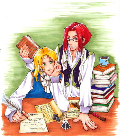 Albus and Gellert - Nerd Love by shorelle on deviantART