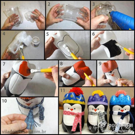 【儿童手工】教你用可乐塑料瓶DIY Q版小企鹅~
