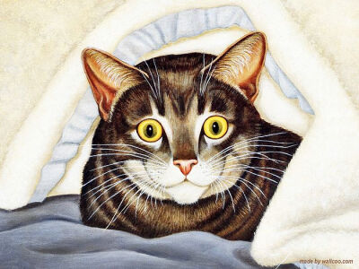 趣味猫咪绘画壁纸 Lowell Herrero作品 - 猫咪绘画图片Desktop wallpaper of Cat Art Paintings10