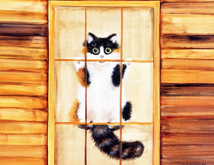 趣味猫咪绘画壁纸（二）(kriebel 作品) - 趣味手绘猫咪壁纸 Funny Cat Art Painting Desktop4