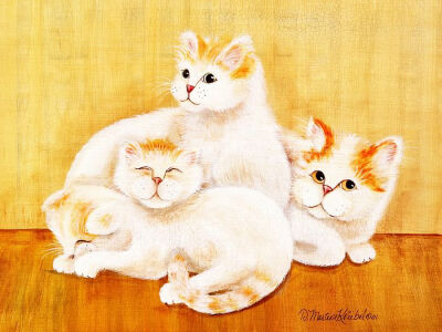 趣味猫咪绘画壁纸（二）(kriebel 作品) - 趣味手绘猫咪壁纸 Funny Cat Art Painting Desktop5