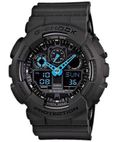 专柜正品 Casio 卡西欧 G-SHOCK 双显大表盘运动男表 GA-100C-8A的图片