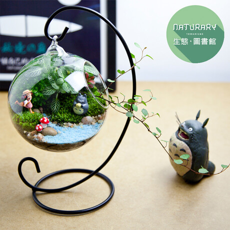 这个有依稀 生态图书馆 苔藓微景观 桌面绿植 包邮 DIY创意礼品 宫崎骏龙猫