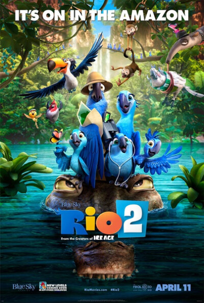 电影名称：里约大冒险2 Rio 2 又名: 奇鹦嘉年华2(港) 导演: 卡洛斯·沙尔丹哈