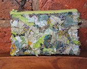 Coin Purse. Scrappy. Crazy patch bag. - Small Green