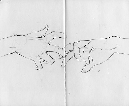 hands sketch drawing