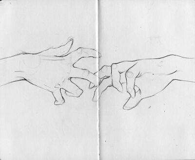 hands sketch drawing