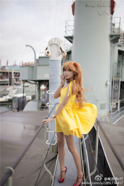 #cosplay##EVA# 明日香 TV版初见黄色连衣裙 CN原PO 摄影@Captain--F