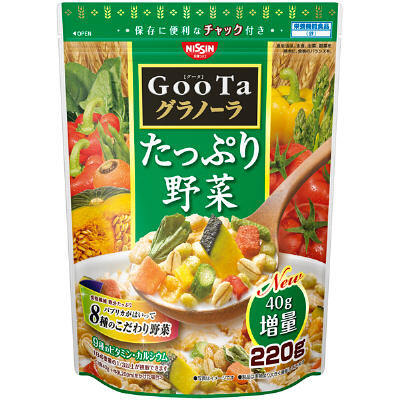 日本进口零食品日清GooTa高纤维蔬菜麦片减肥瘦身代餐g