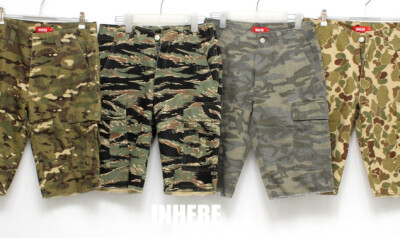 INHERE CAMO CHOPPED SHORTS 7分褲