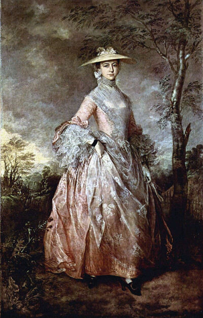 何奧公爵夫人瑪莉 Mary, Countess of Howe 作 者：根茲巴羅 Gainsborough Thomas 館 藏 處：英國倫敦肯伍德宅邸 Kenwood House, London