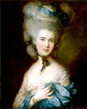 藍衣淑女 A Woman in Blue 作 者：根茲巴羅 Gainsborough Thomas   館 藏 處：俄羅斯聖彼得堡艾米塔吉博物館 State Hermitage Museum, St. Petersburg