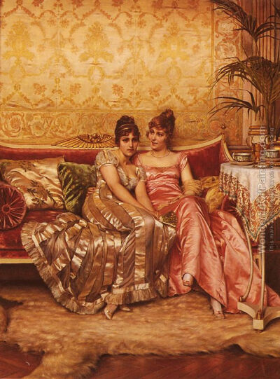 Frederic Soulacroix oil paintings Confidences oil painting