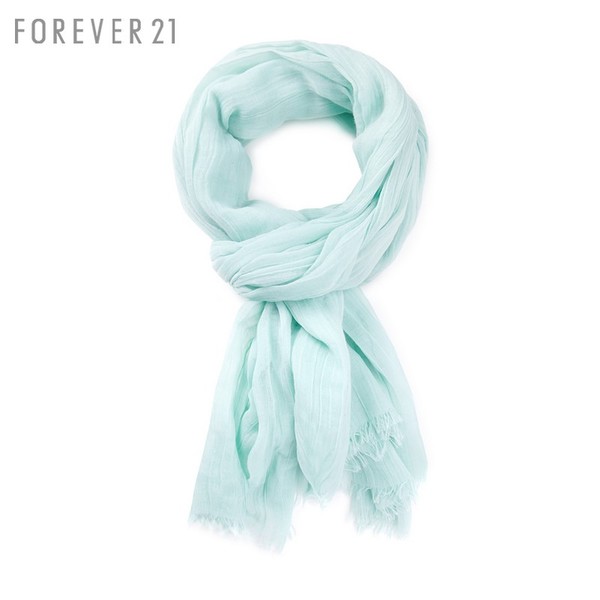 10日上新 FOREVER21 配件 F21冰淇淋色须边雪纺丝巾围巾 00107657