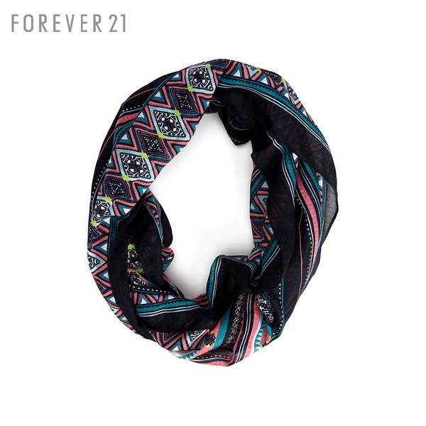 FOREVER21 配件 F21彩色条纹围脖围巾 00070024