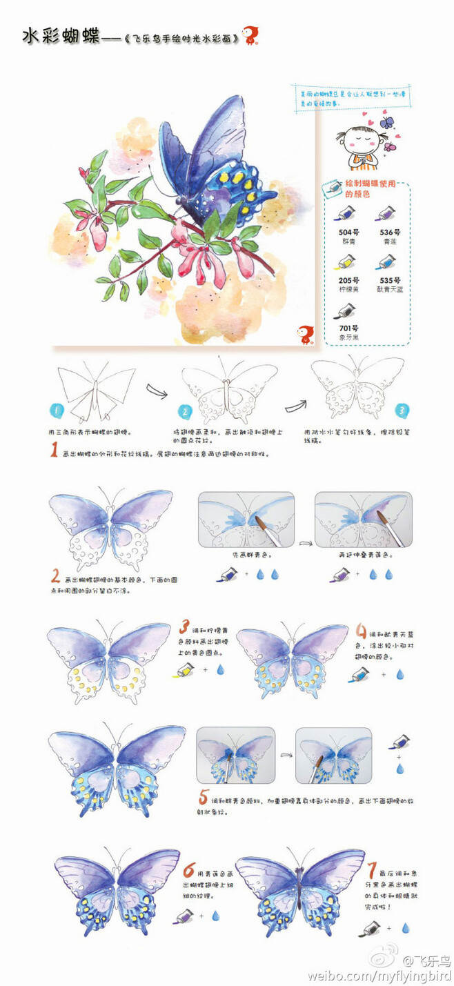 水彩蝴蝶——绘画教程