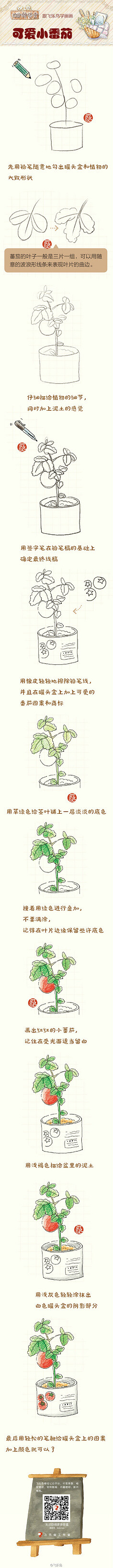 绘画教程——可爱小番茄