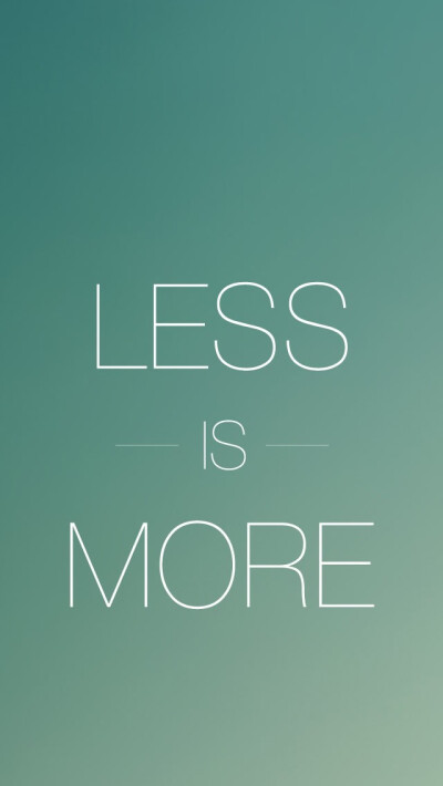 less is more iPhone 5s wallpaper