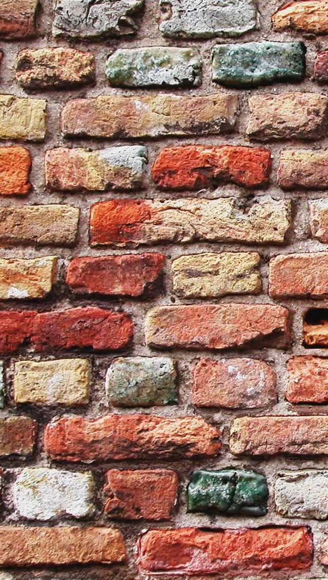 Colorful Brick Wall iPhone 5s wallpaper