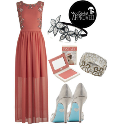 A fashion look from March 2014 featuring Betsey Johnson pumps and Ophelie Hats hair accessories. Browse and shop related looks.