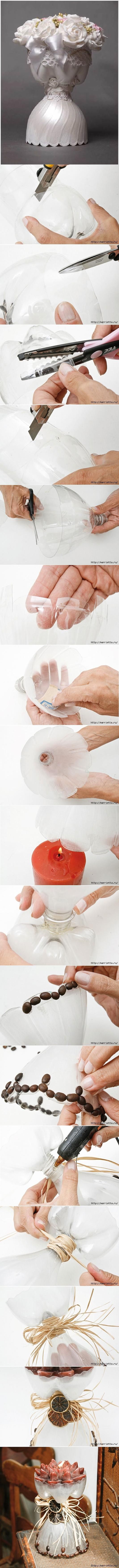 【DIY Beautiful PET Vase】