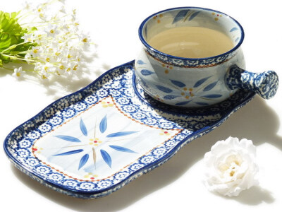 景德镇外贸 手绘釉下彩陶瓷西式餐具套装西式盘子汤碗