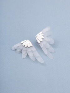 Angel Wings Bridal Stud Earrings